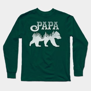 Papa Bear (White) Long Sleeve T-Shirt